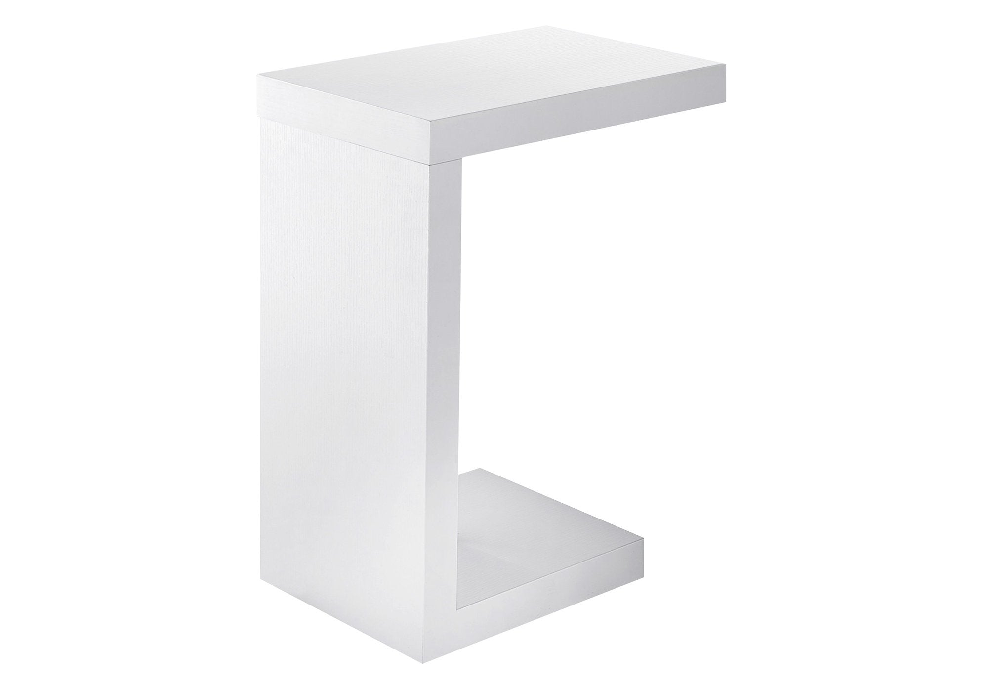 White Hollow Core Accent Table