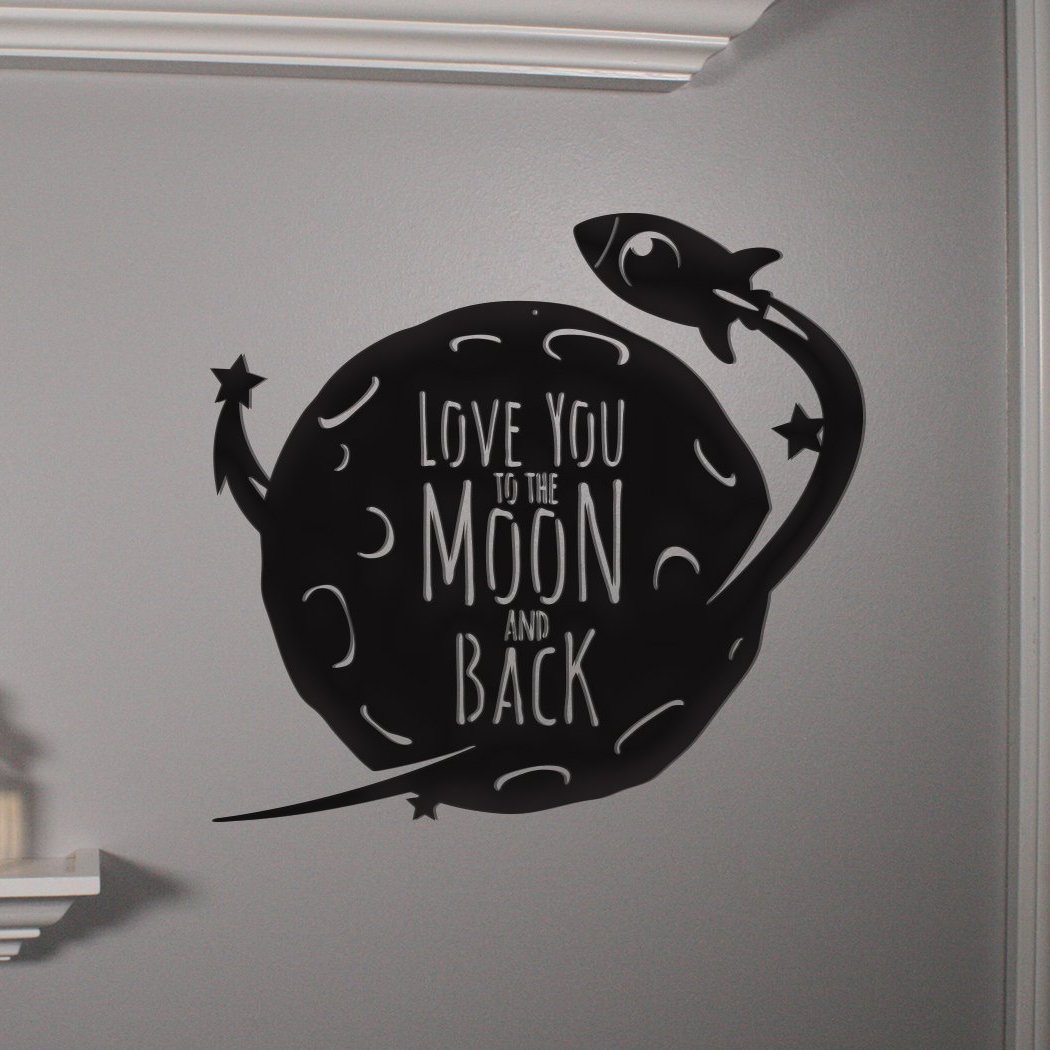 Moon and Back Wall Art