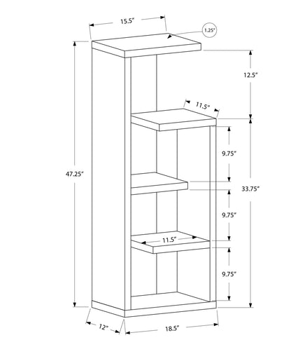 White Hollow Core Bookcase