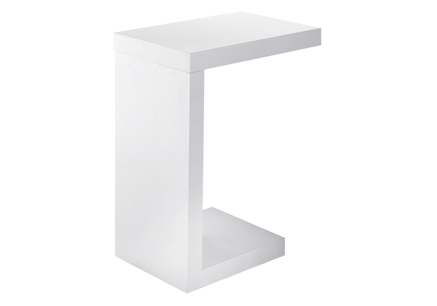 White Hollow Core Accent Table