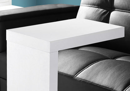 White Hollow Core Accent Table