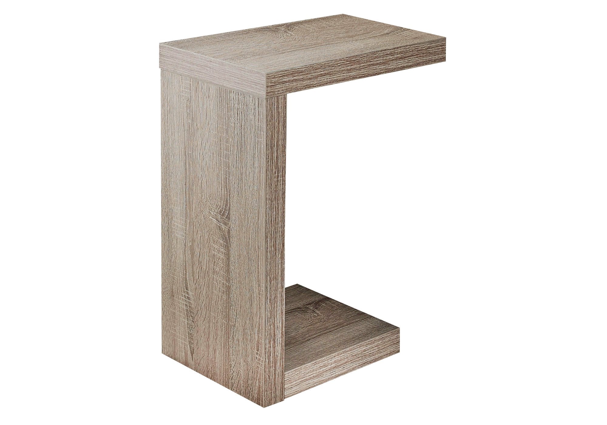 White Hollow Core Accent Table
