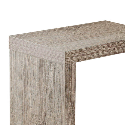 White Hollow Core Accent Table