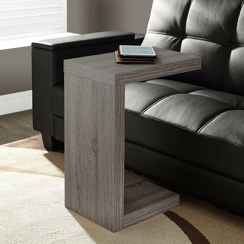 White Hollow Core Accent Table