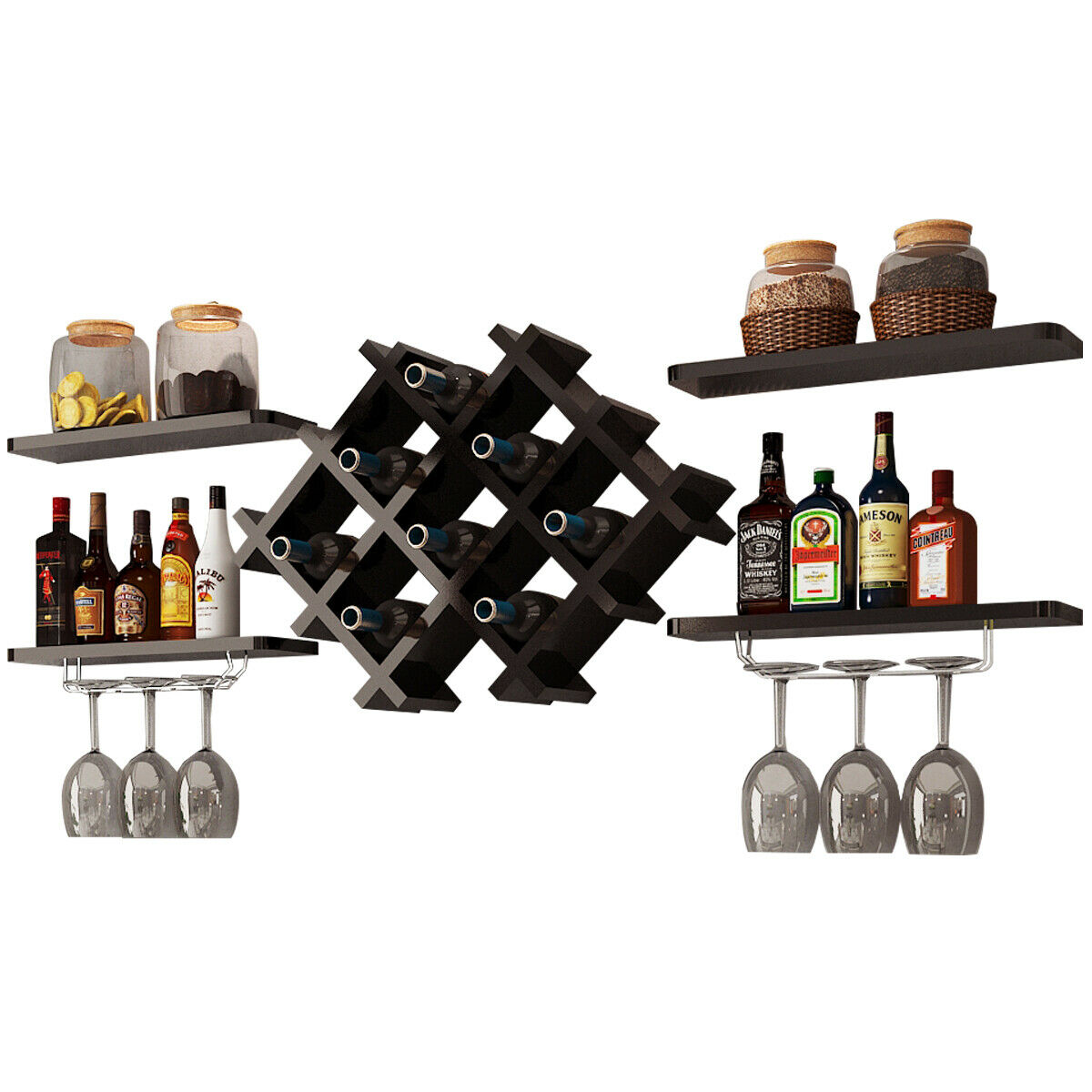 Floating Wall Mount Kitchen Rack