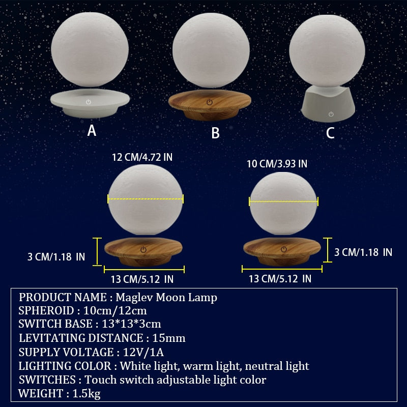 Shockwave Floating Moon Lamp