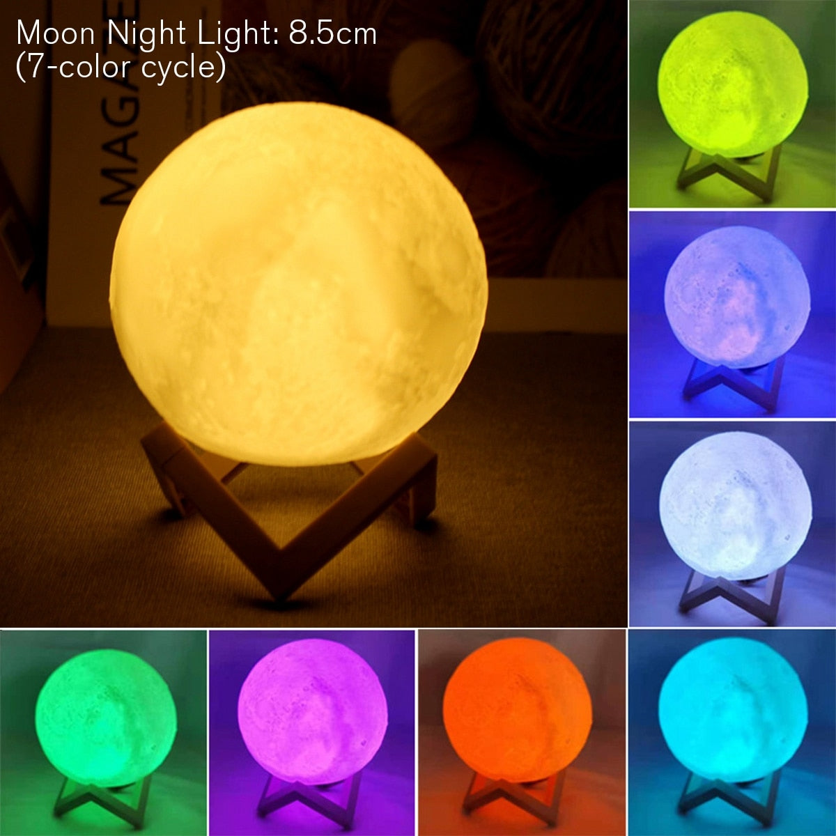 Trifold Moon Lamp